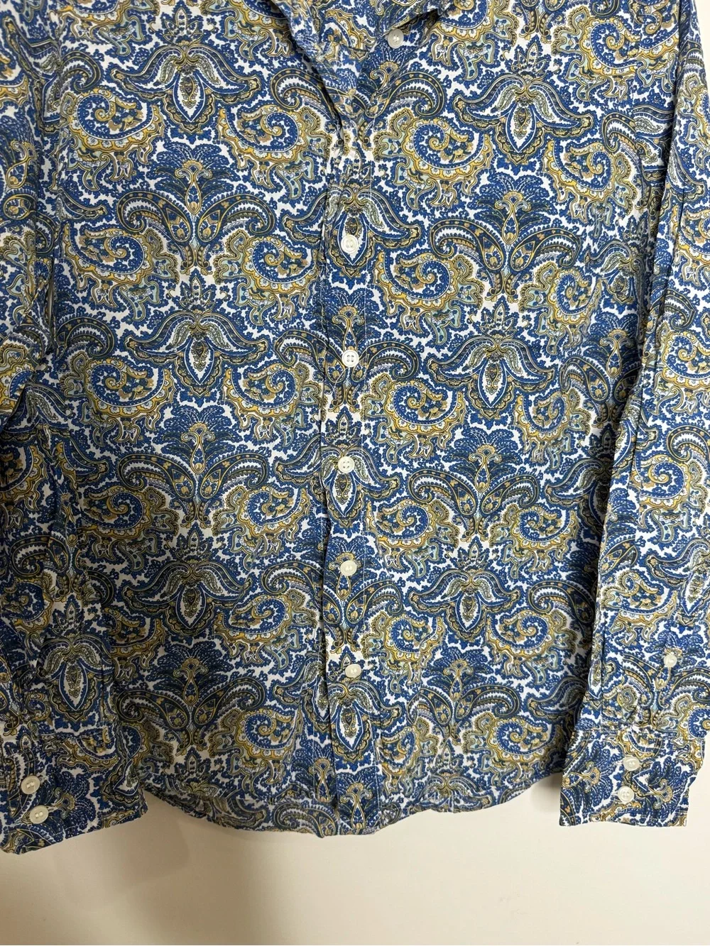 J. Crew Women’s Blue Paisley Button-Up Shirt